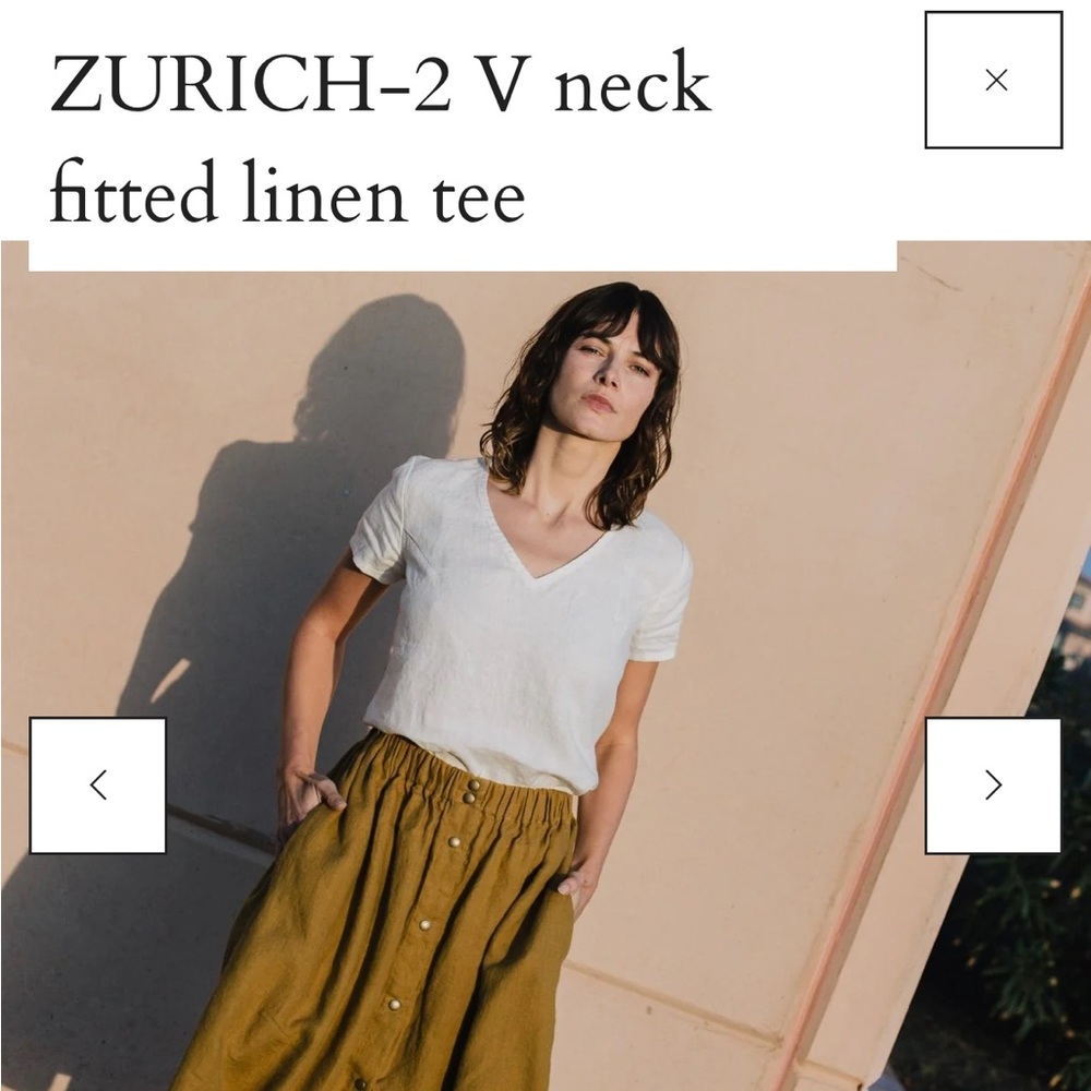 Not Perfect Linen V Neck Shirt